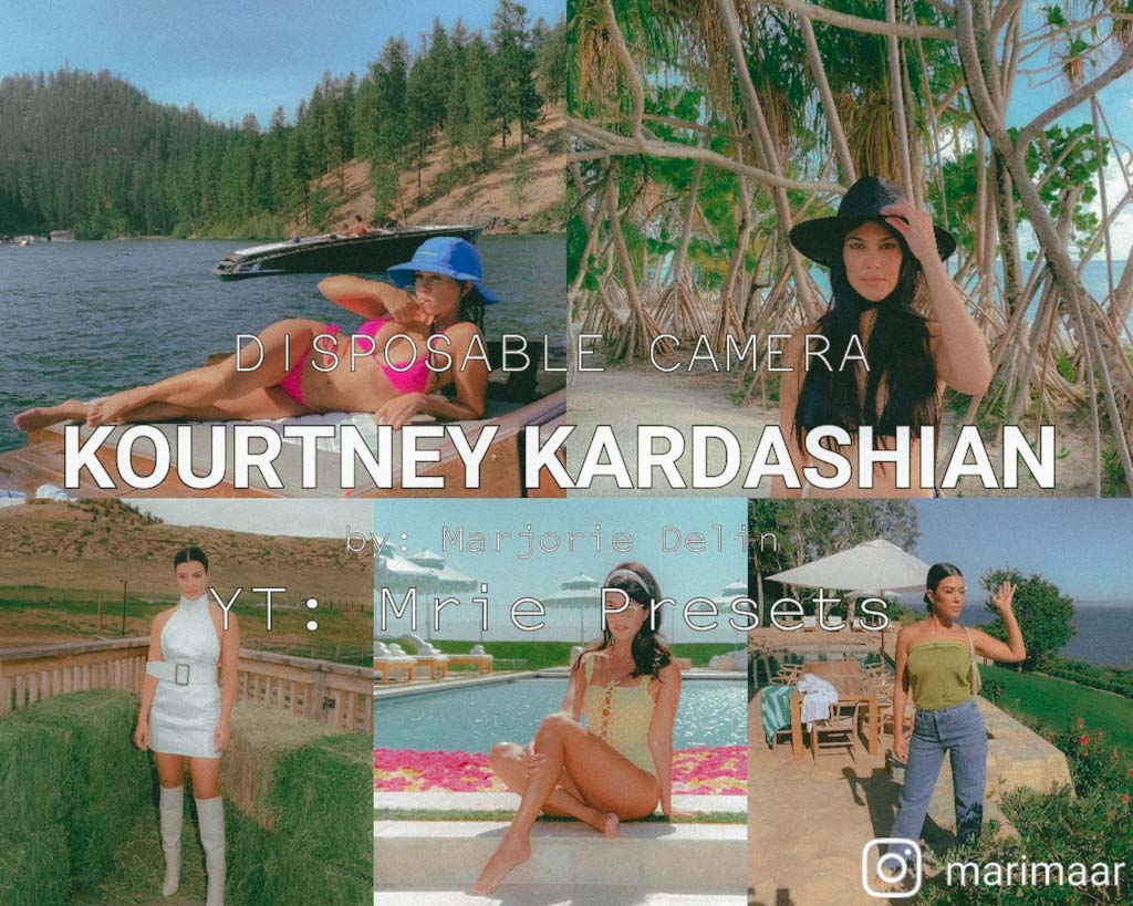 Kourtney Kardashian Disposable Camera Free Lightroom Preset