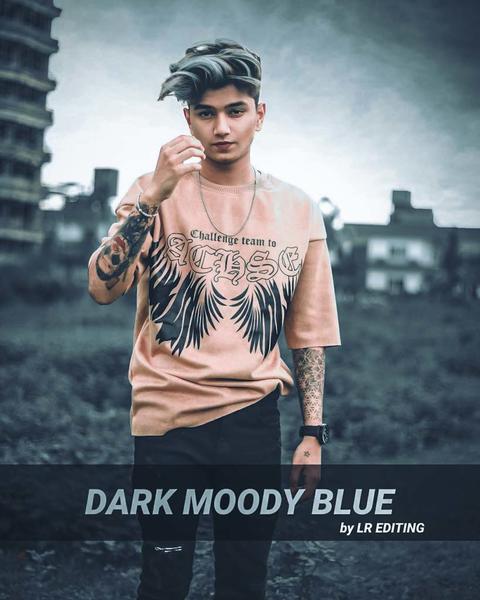 Moody Dark Blue Preset by LR EDITING Free Lightroom Preset