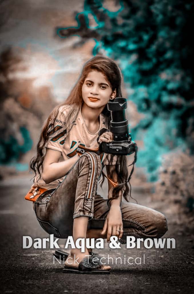 Dark Brown Aqua  Colour Tone Preset- Lightroom Preset