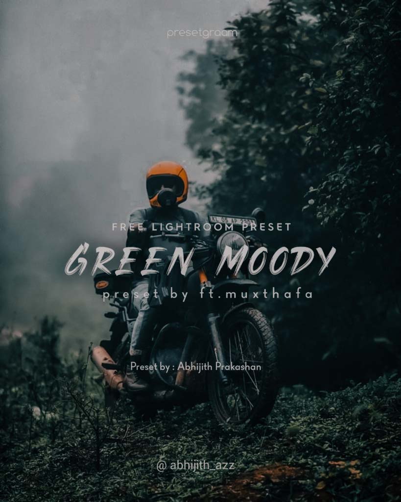 Green Moody Free Lightroom Preset