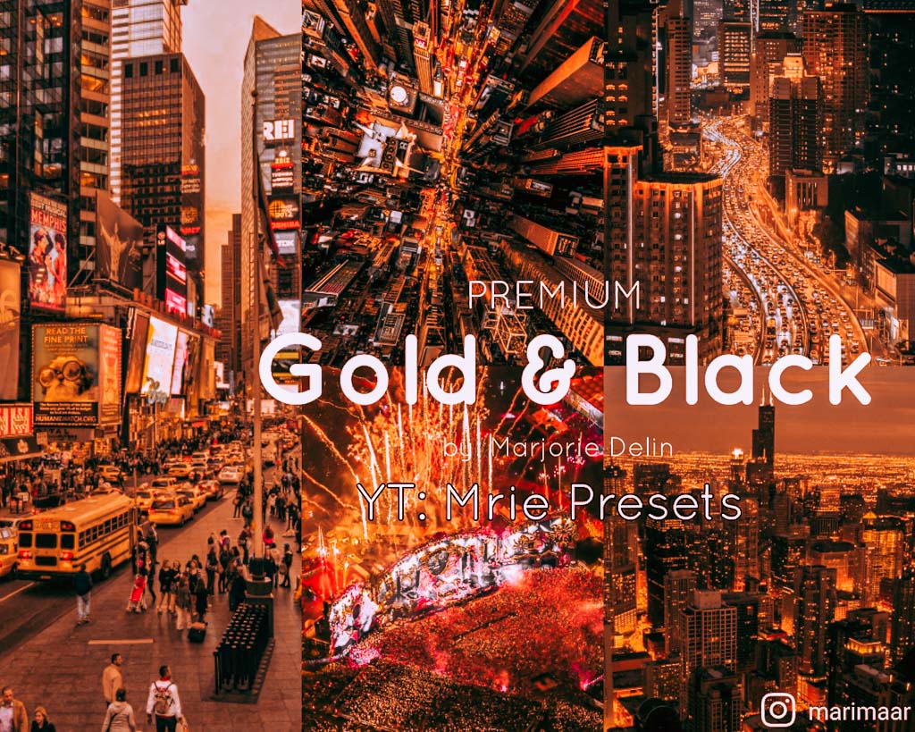 Premium Gold and Black Lightroom Preset