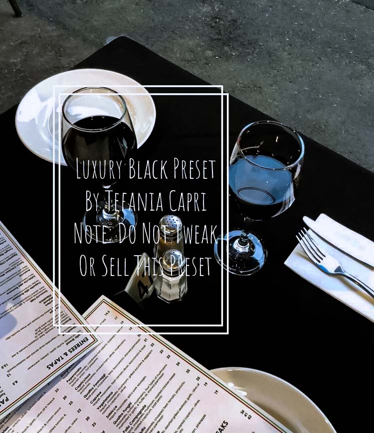 Luxury Black Preset- Lightroom Preset