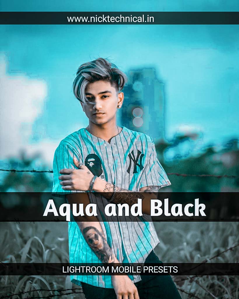 Aqua and Black Preset- Lightroom Preset