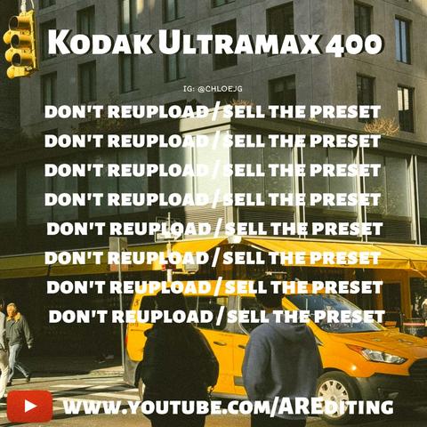 Kodak Ultramax 400 Preset! Free Lightroom Preset
